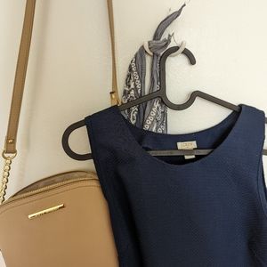 J. Crew Swing-back Navy Top